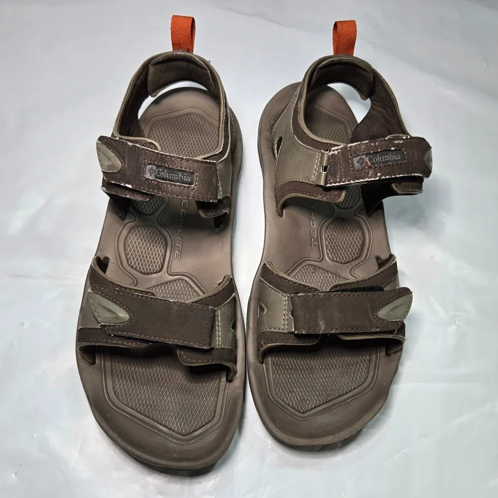 Columbia Techlite Mens Hiking Beach Sandals Gray Size 10 Outdoor